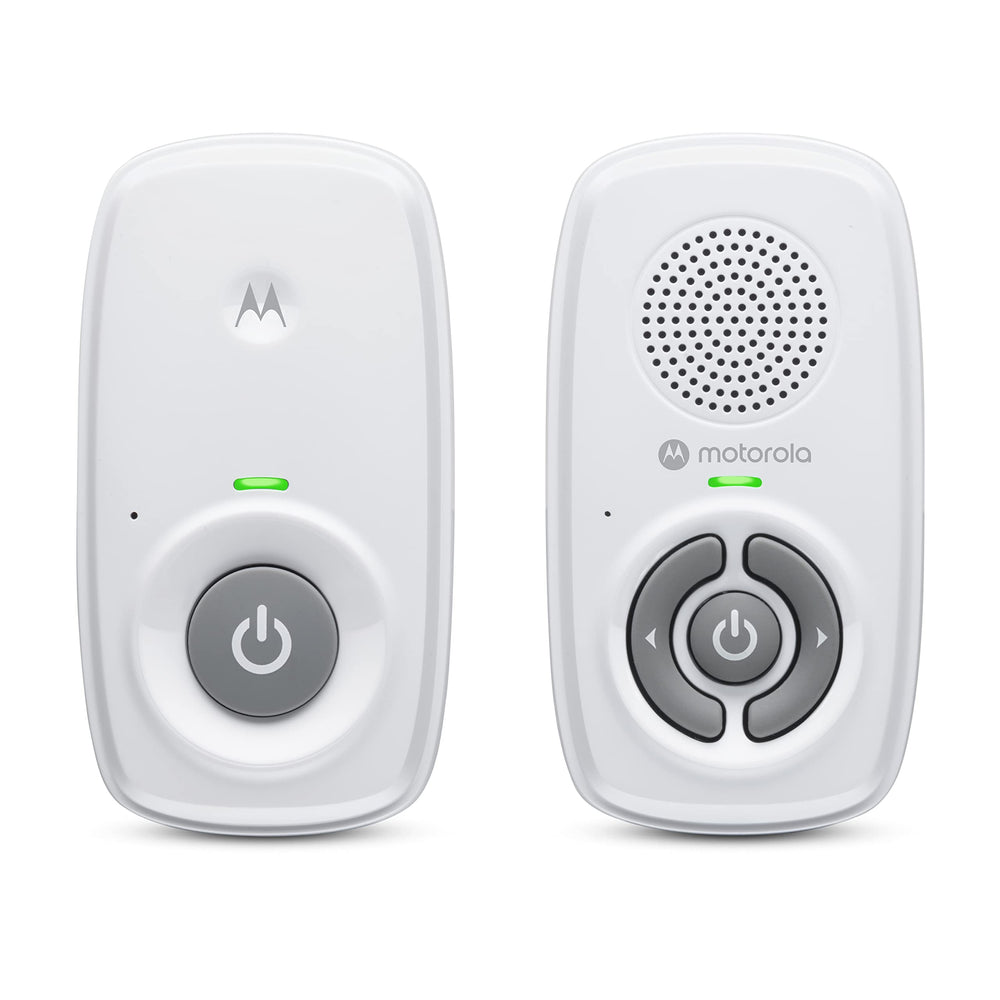 Motorola Nursery AM21 front view showing baby unit and parent unit for secure monitoring