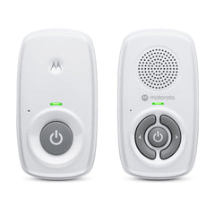 Motorola Nursery AM21 front view showing baby unit and parent unit for secure monitoring