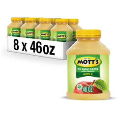 Mott's front-packaging showing 46 oz label and no sugar added benefit