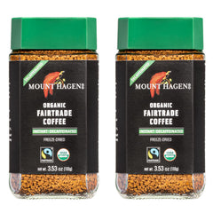 Mount Hagen decaf front packaging showing jar and brand for clear identification