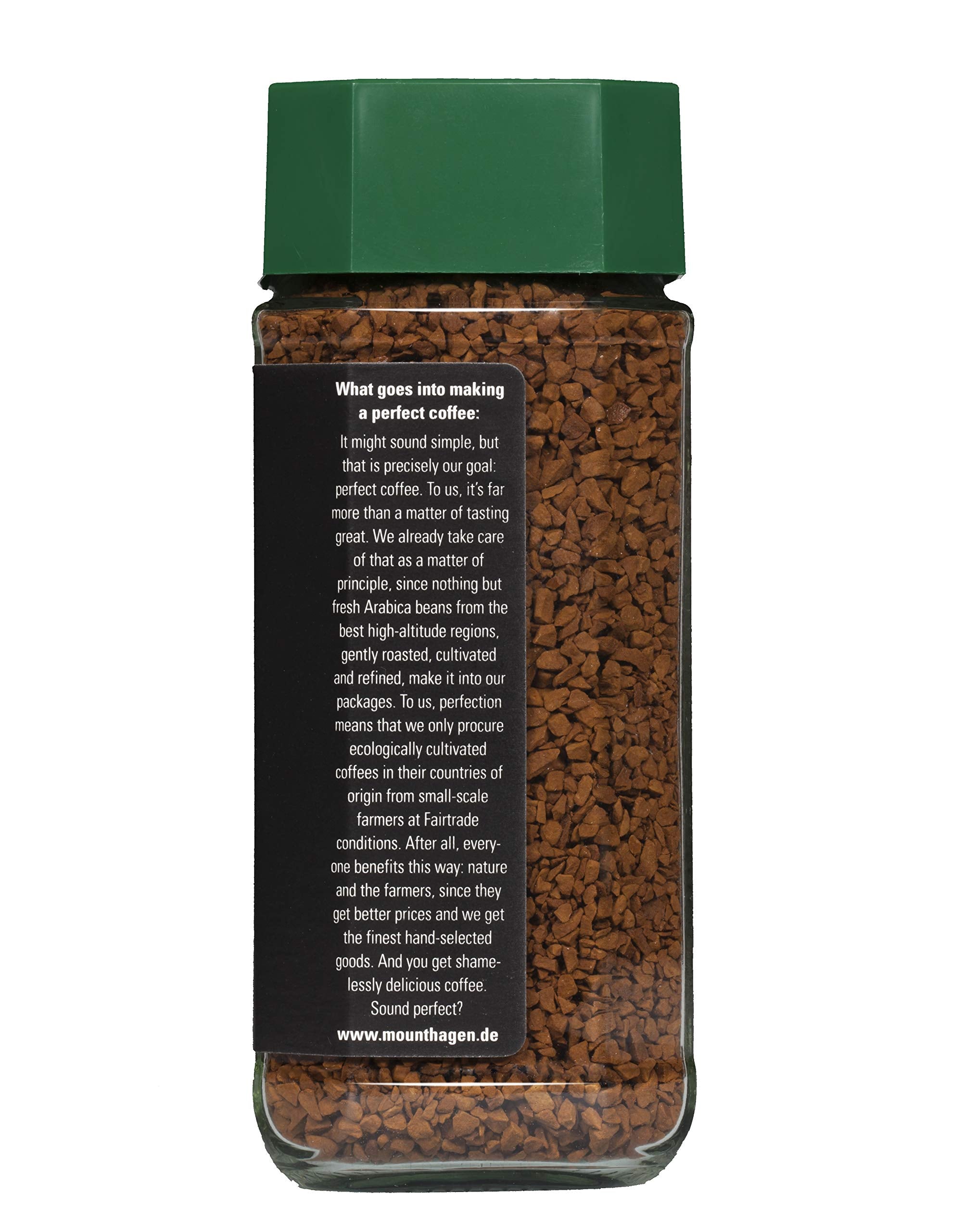 Mount Hagen decaf label with USDA Organic and Fair Trade certifications visible