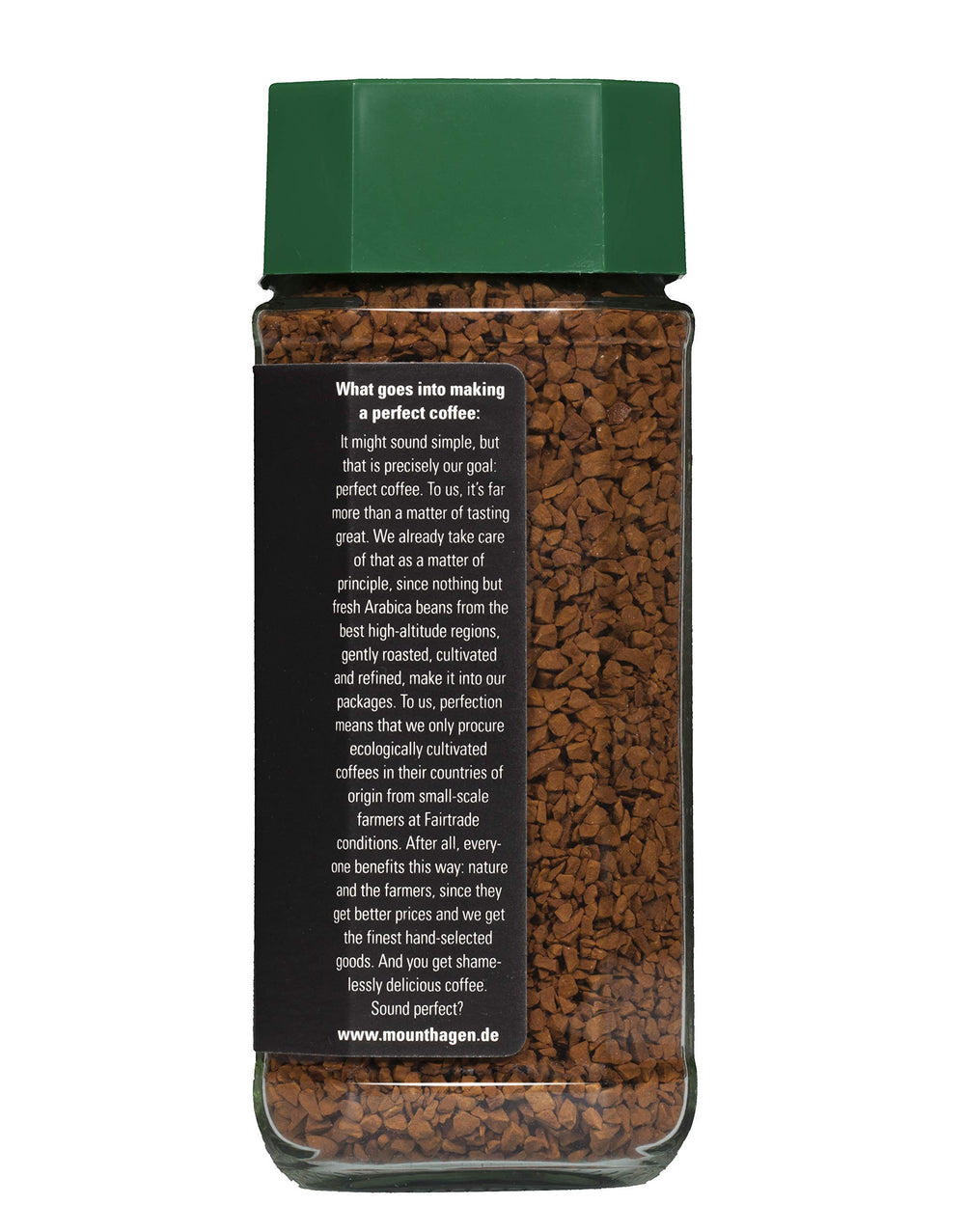 Mount Hagen decaf label with USDA Organic and Fair Trade certifications visible