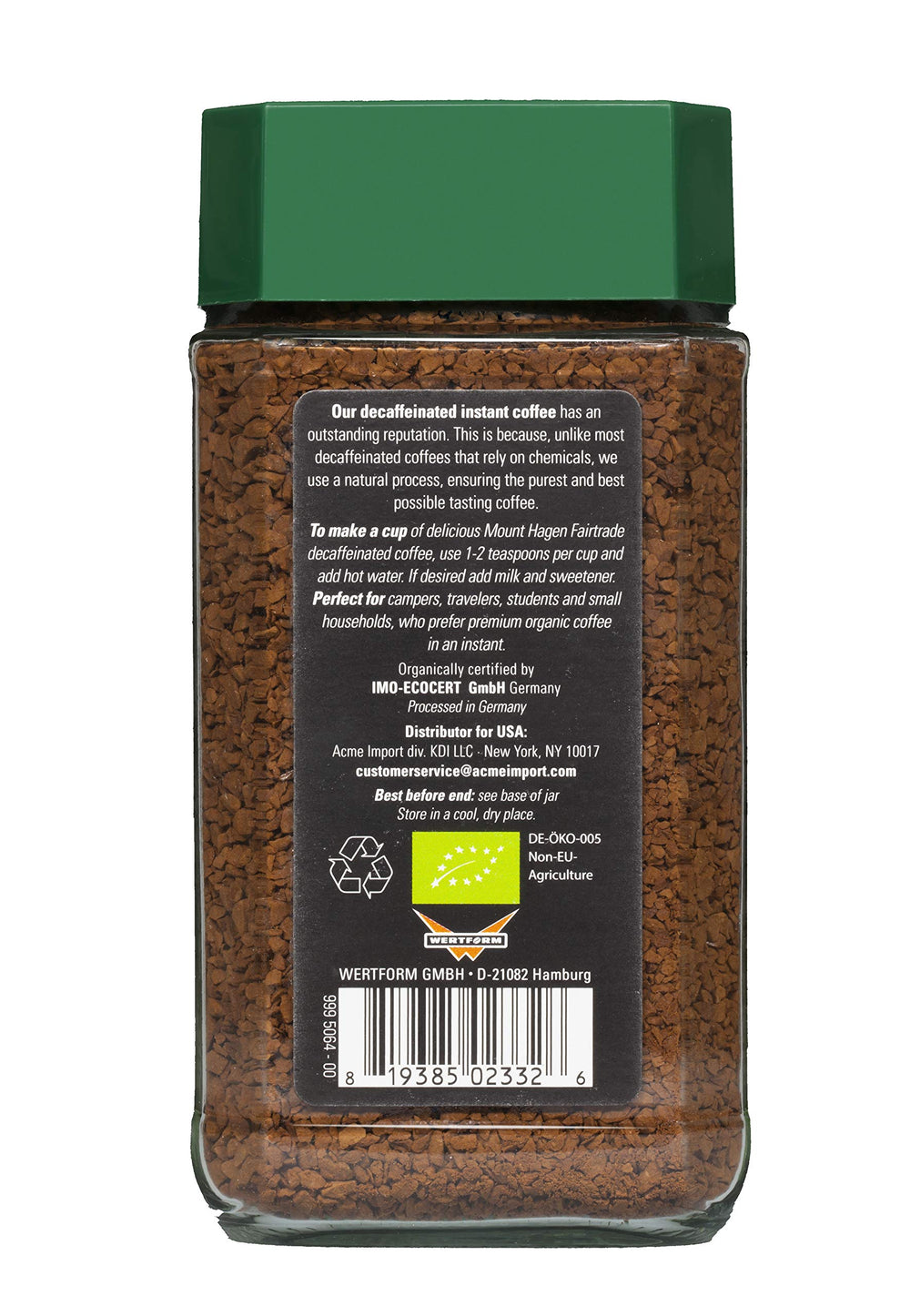 Two Mount Hagen decaf jars together demonstrating pack-of-two value