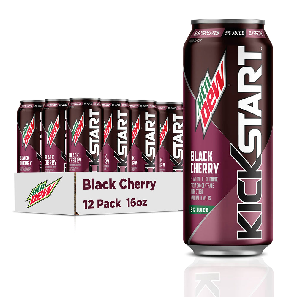Mountain Dew Kickstart front packaging showing bold branding and flavor for easy selection