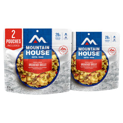 Mountain House front packaging showing product and servings benefit