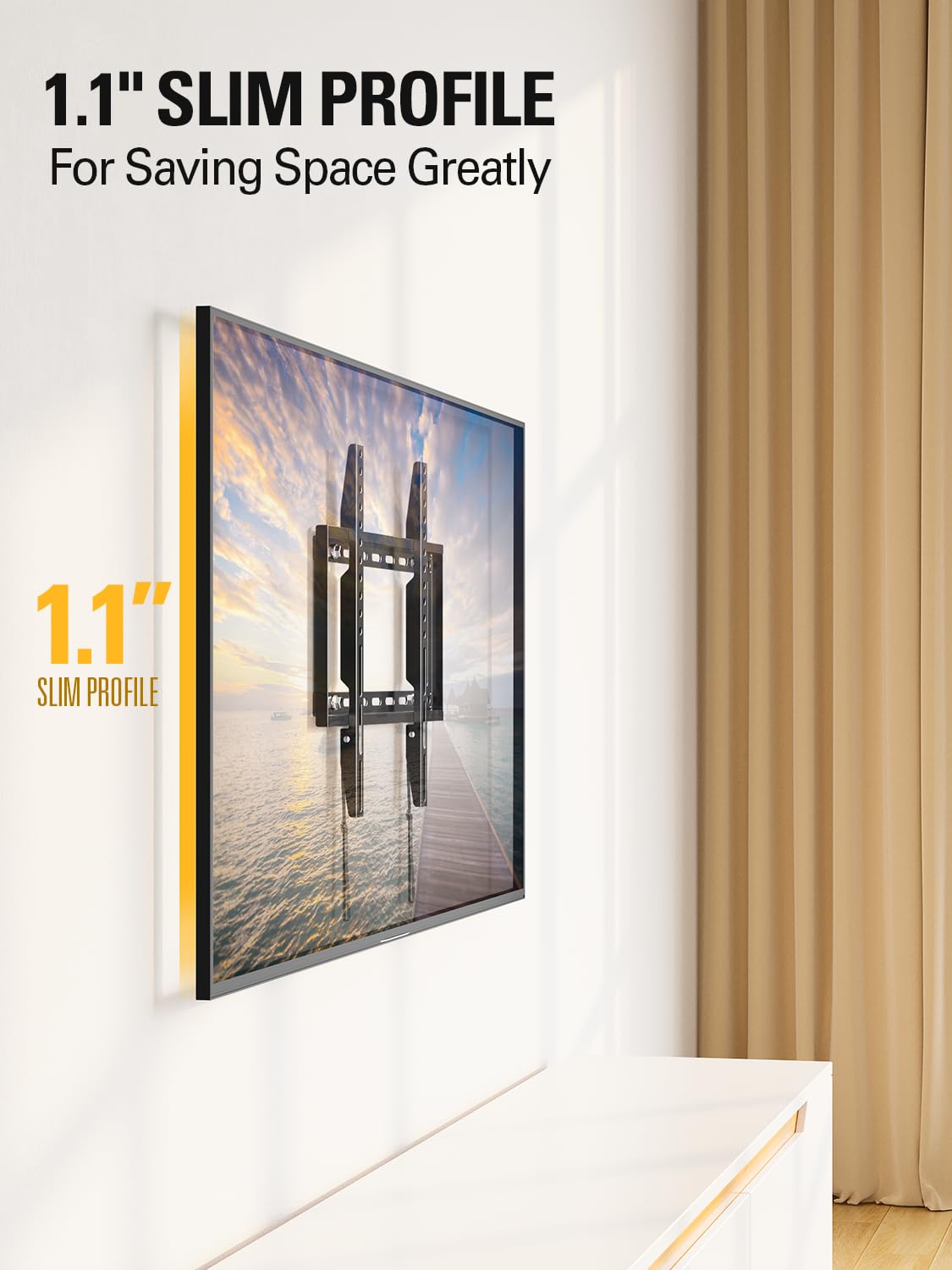 Mounting Dream close-up of single-piece wall plate highlighting build quality and strength