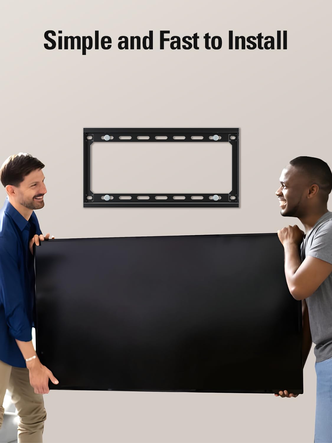 Mounting Dream TV mounted in living room showing sleek integration with decor