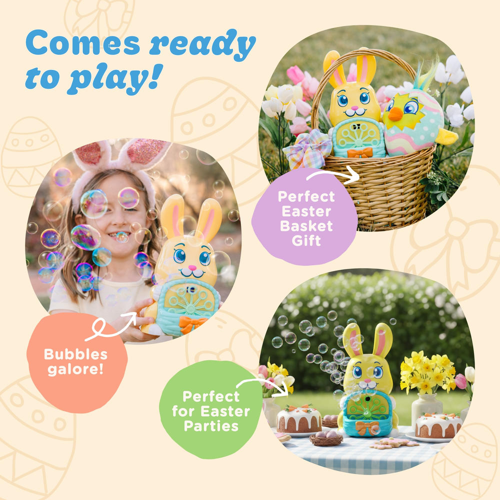 Move2Play glowing bubbles at dusk creating festive atmosphere for Easter and parties