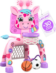 Move2Play giraffe front view showing hoop and lights for active play