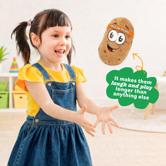 Move2Play potato tossed in backyard showing active outdoor entertainment