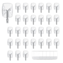 MOVELYST front view of clear hook showing compact profile and tidy look