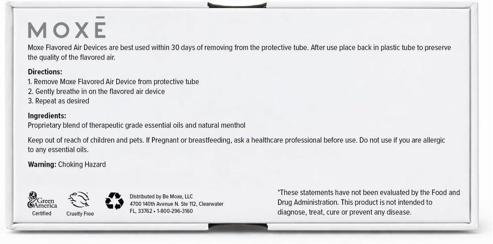 MOXE five-pack laid out displaying variety and convenient portability benefit