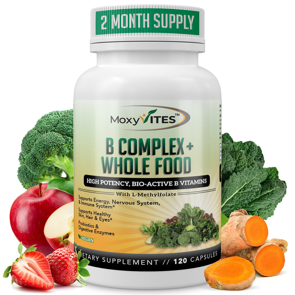 MoxyVites bottle front label showing product name and vegan benefit