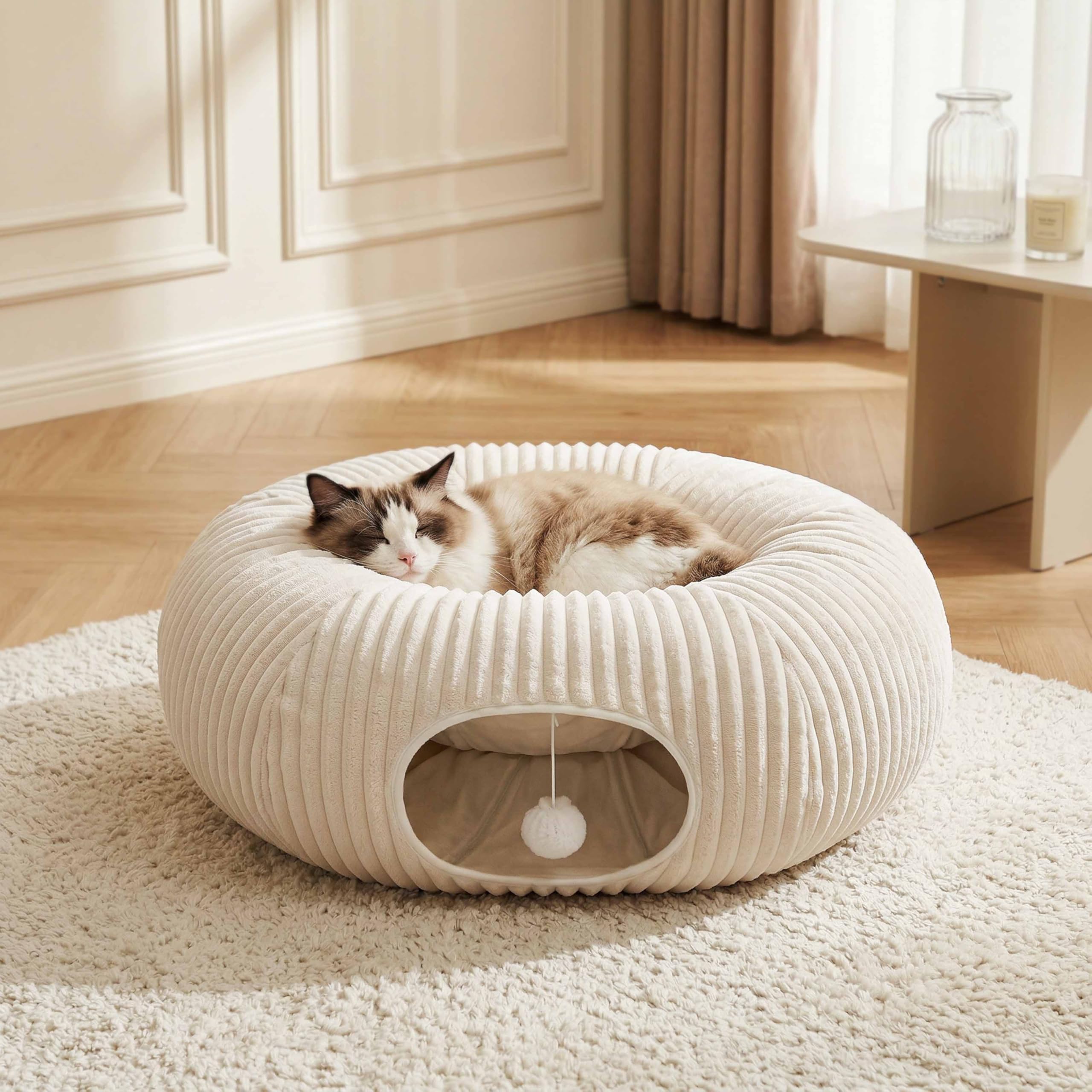 MOYMO cat inside tunnel actively playing to increase exercise