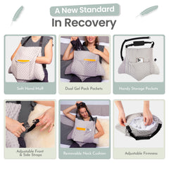 MOYOAMA gel pack detail illustrating removable temperature therapy option