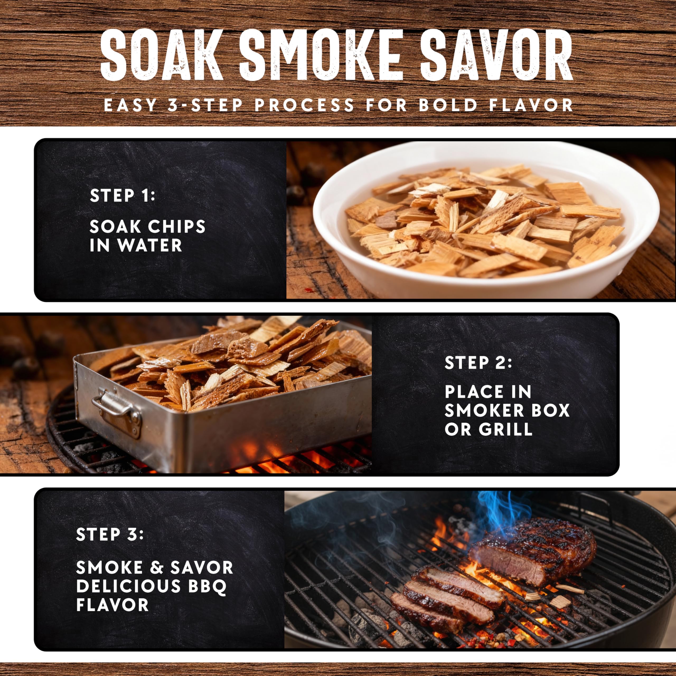 Mr. Bar-B-Q smoke rising over pork ribs illustrating enhanced flavor infusion