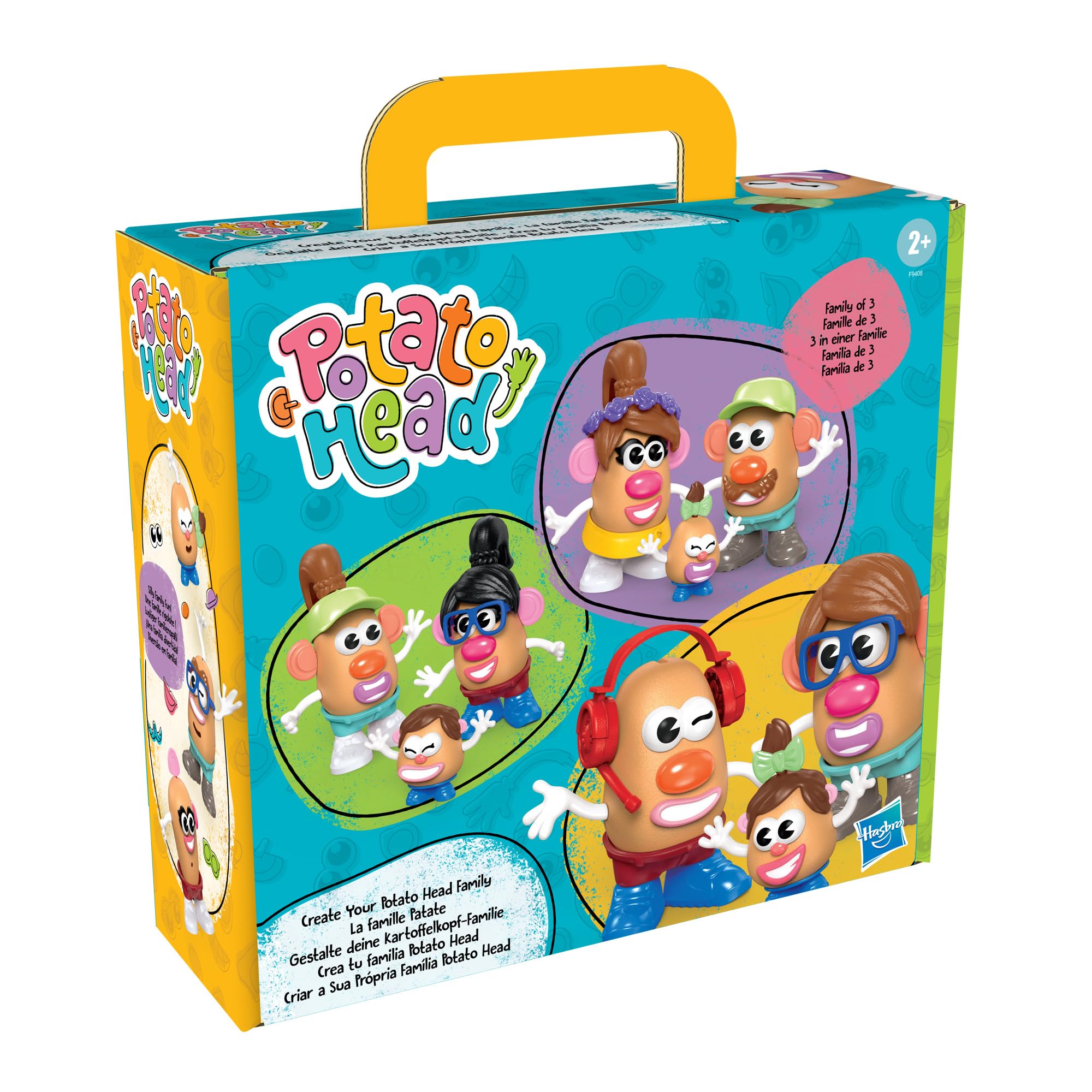 Mr. Potato Head three assembled characters demonstrating mix-and-match fun