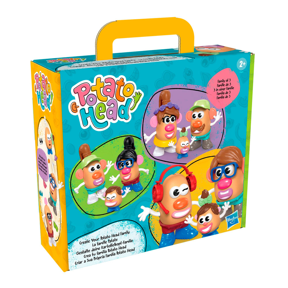 Mr. Potato Head three assembled characters demonstrating mix-and-match fun