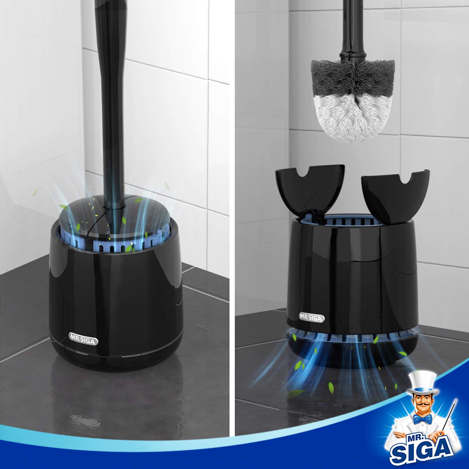 MR.SIGA dense polypropylene bristles close-up, effective stain removal benefit