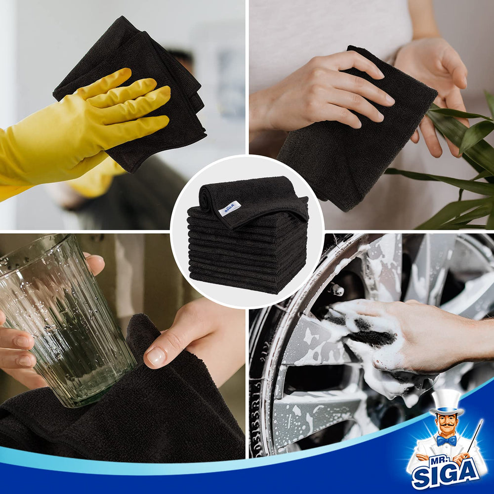 MR.SIGA polishing car interior leaving lint-free results
