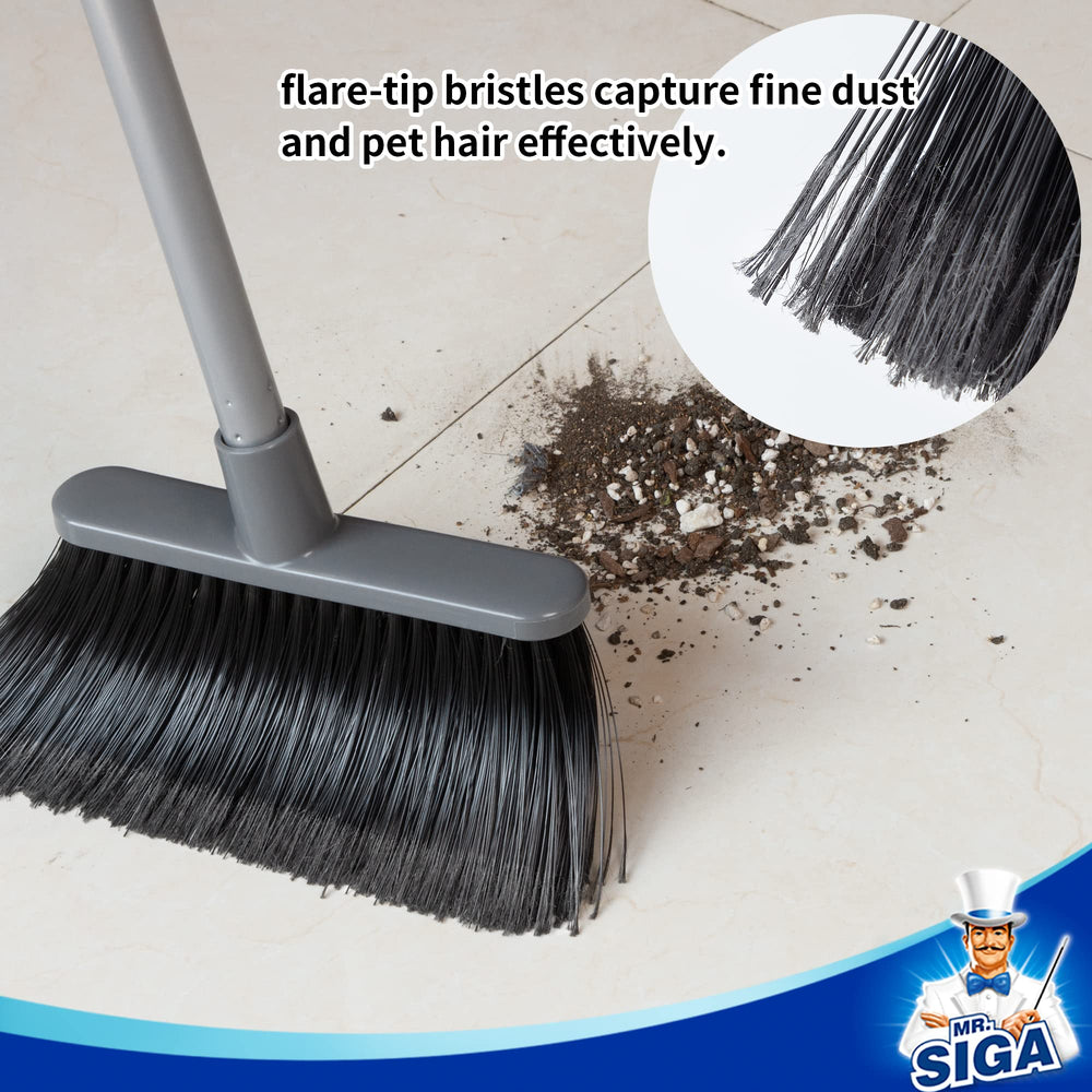 MR.SIGA dustpan rubber lip detail sealing to floor for more efficient sweeping