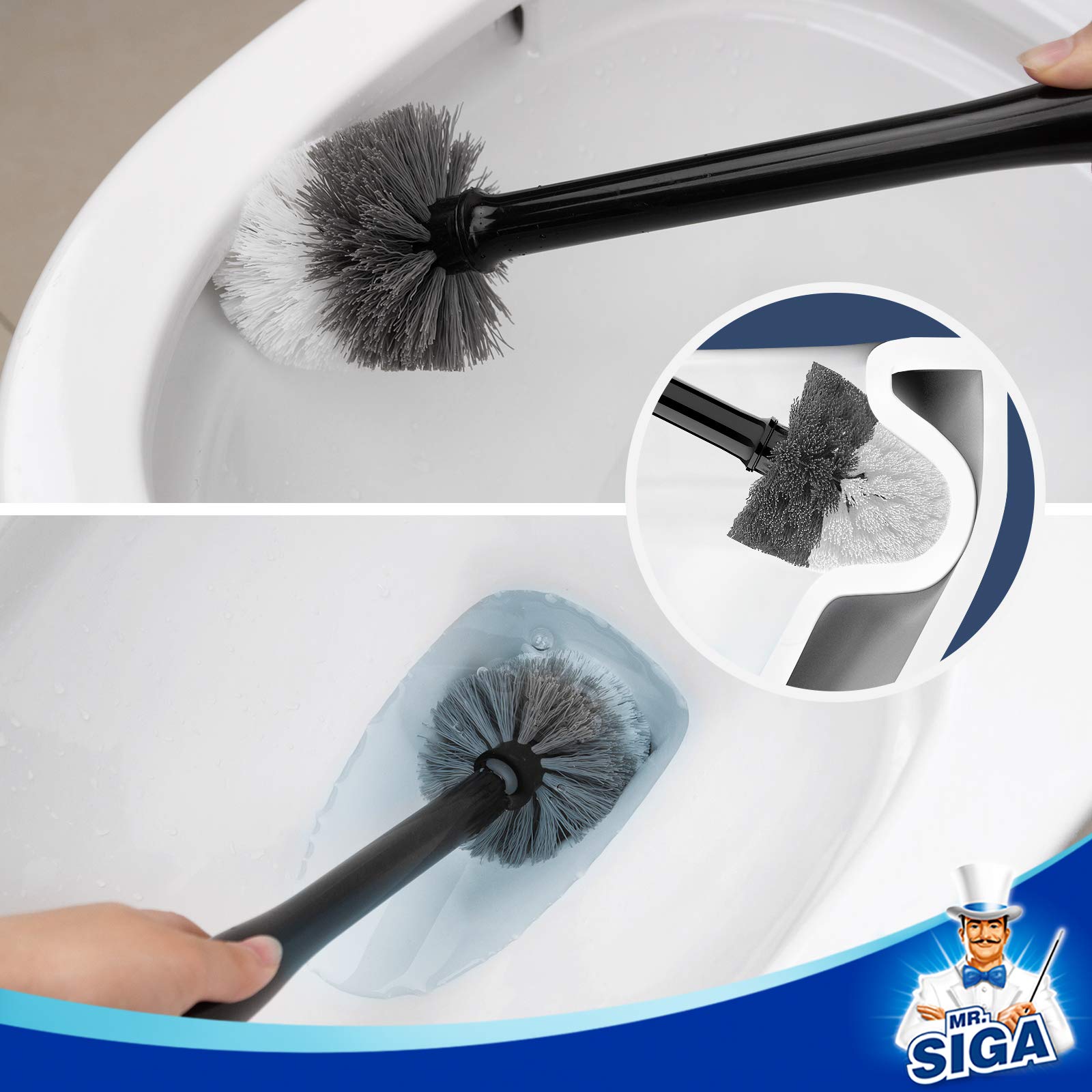 MR.SIGA brush set placed in modern bathroom, blends with decor benefit