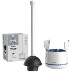 MR.SIGA front view of plunger and holder showing neat storage and concealed head