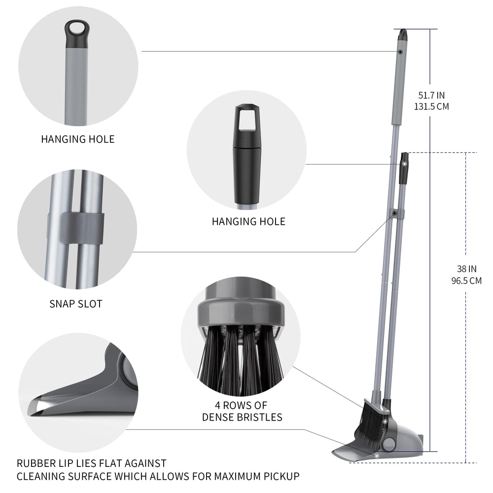 MR.SIGA set size comparison next to chair showing extended handle reach