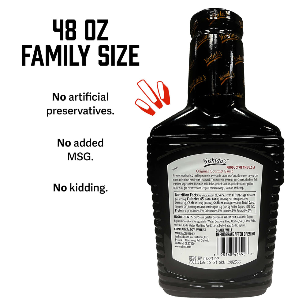 Mr. Yoshida's resealable bottle detail demonstrating easy pour and storage benefit