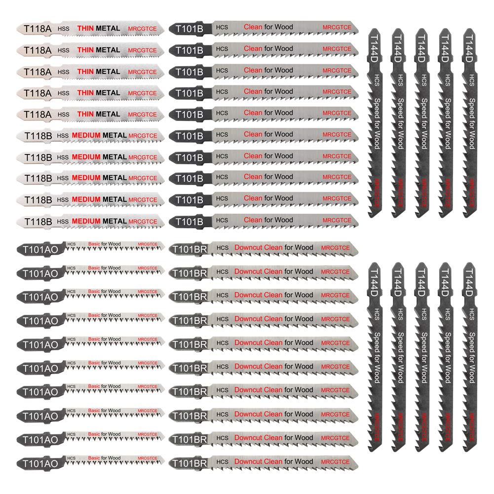 MRCGTCE open case showing organized 50-piece blade set for quick access