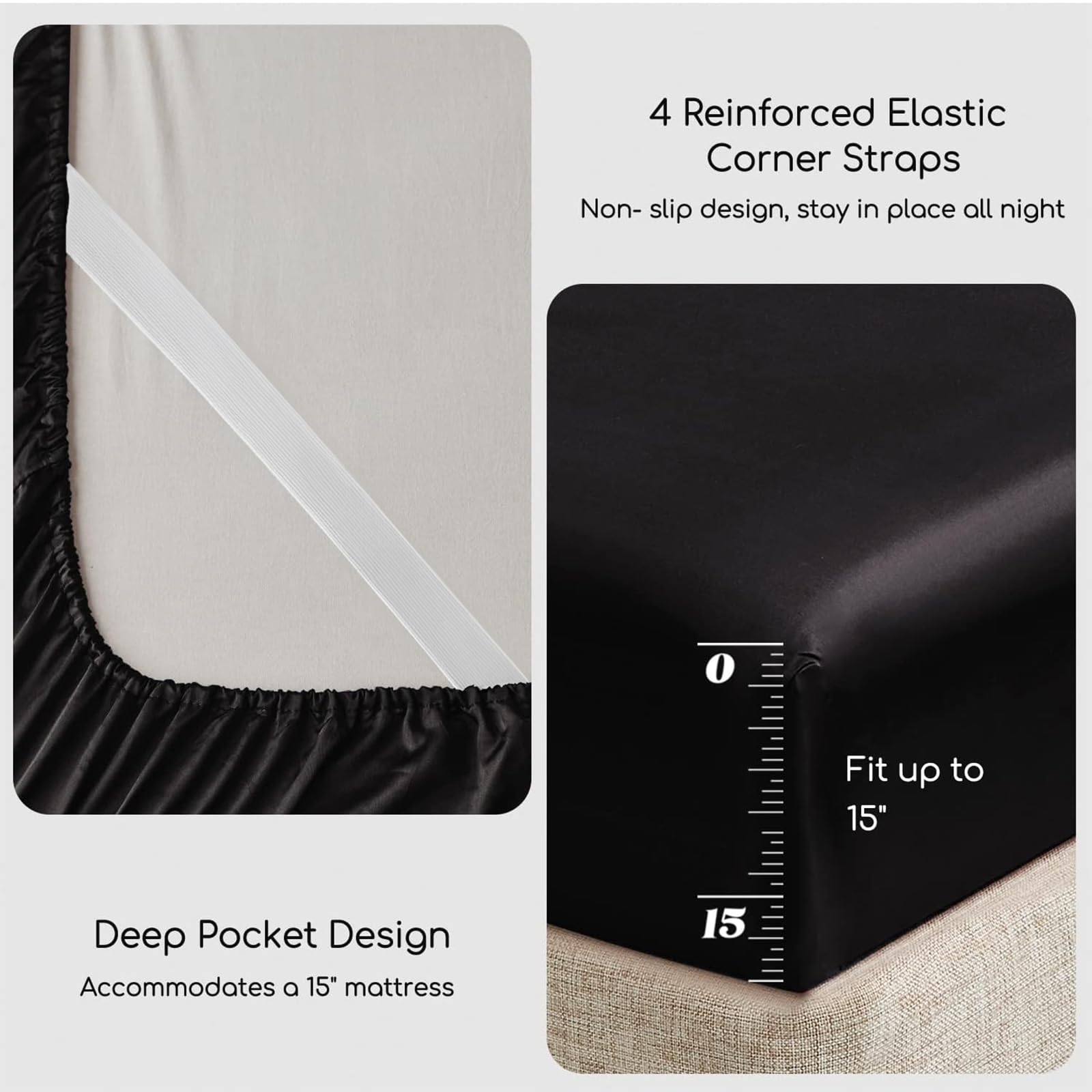 MR&HM flat sheet spread on Twin XL bed, smooth silky appearance