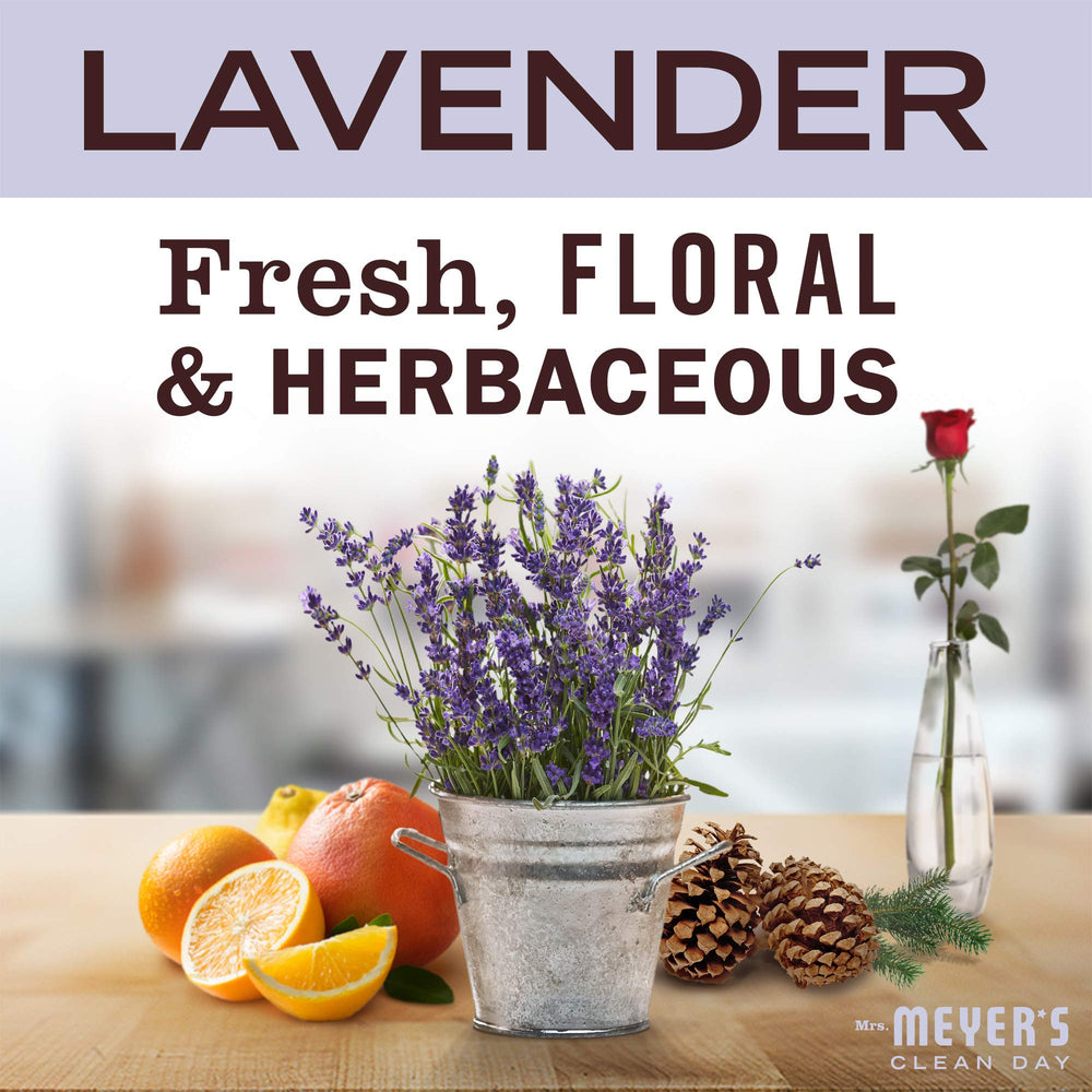 Mrs. Meyer's label close-up highlighting ingredients and cruelty-free badge