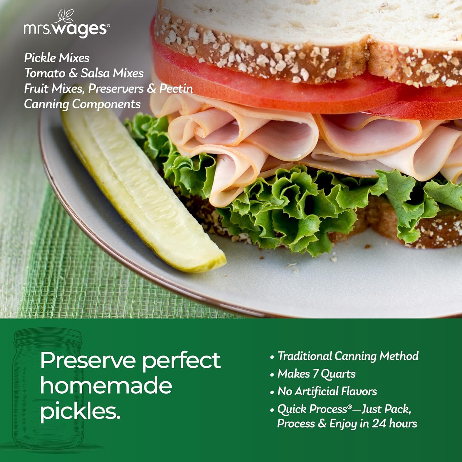 Mrs. Wages fried pickles on plate showcasing snackable, crispy benefit