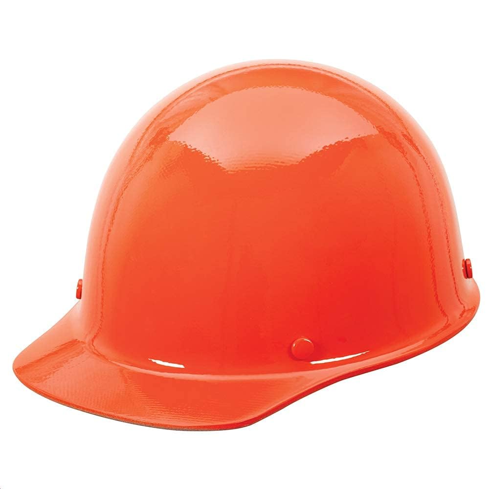 MSA Skullgard front view showing orange cap for visible site safety