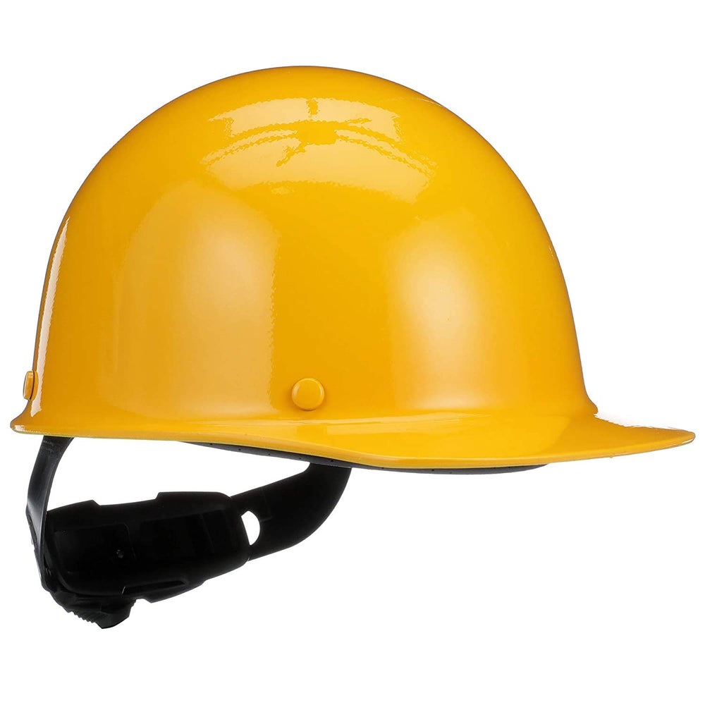 MSA Skullgard front view showing helmet shape and visibility benefit