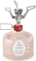 MSR PocketRocket front view showing compact burner and supports for reliable heat