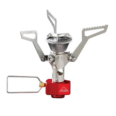 MSR PocketRocket serrated pot supports close-up showing secure grip for pots