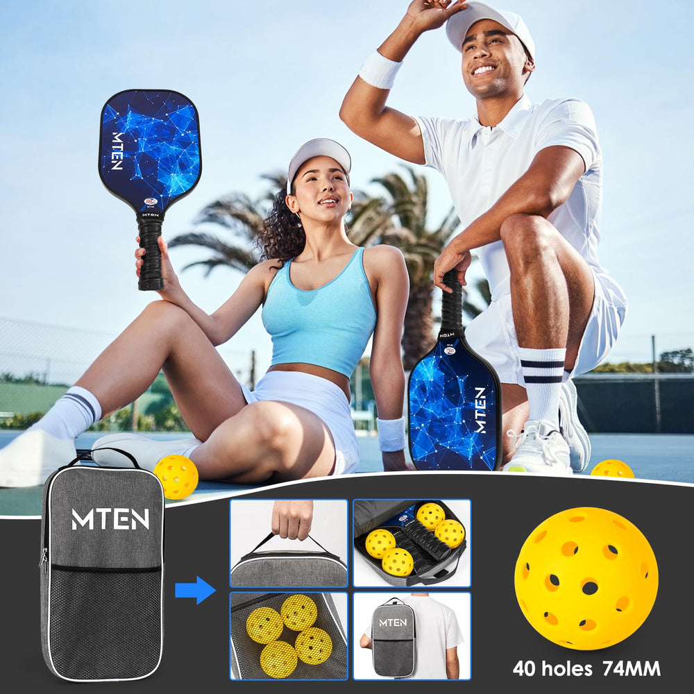 MTEN paddle in play action shot demonstrating maneuverability and spin