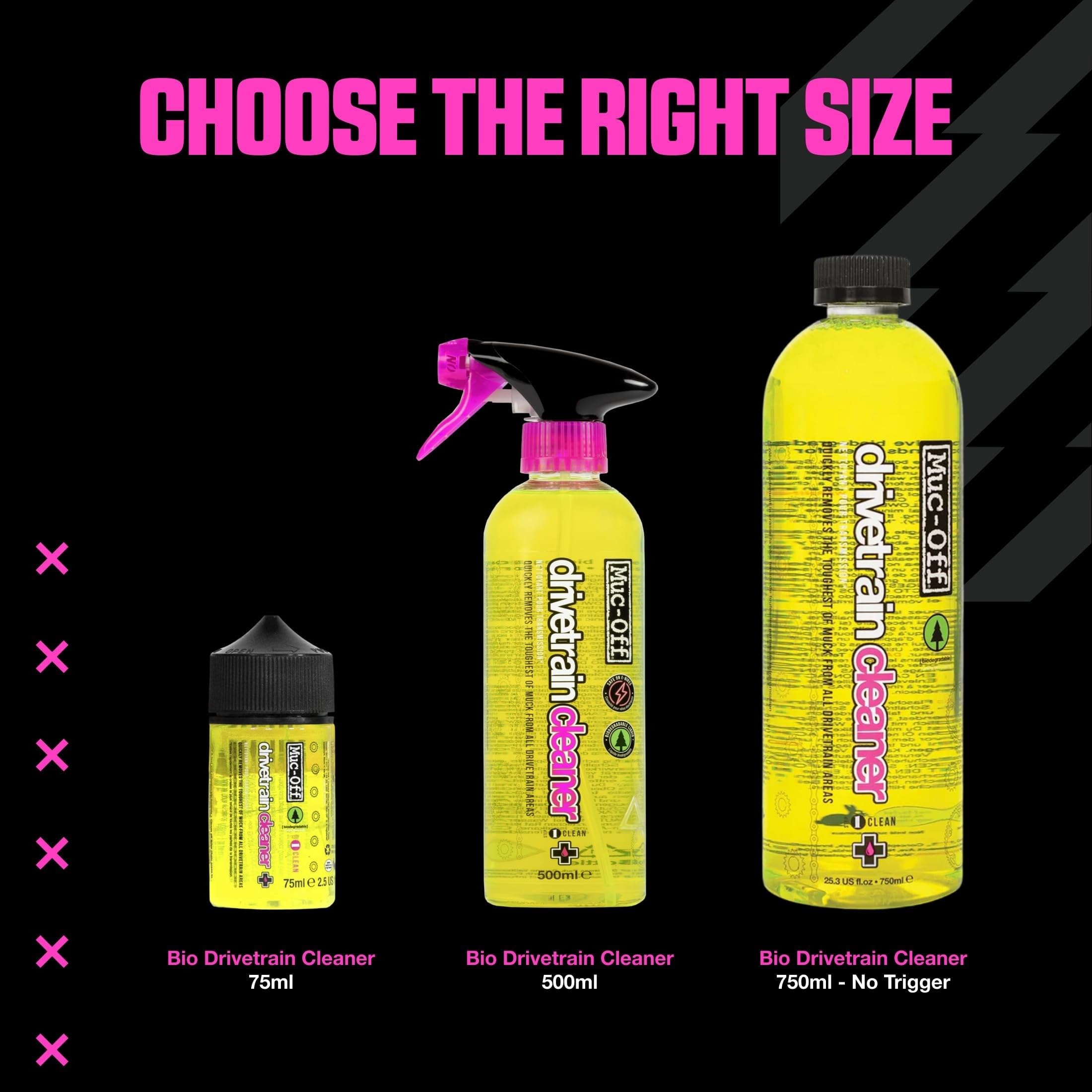 Muc-Off bottle next to a ruler for scale to show 500ml practical size