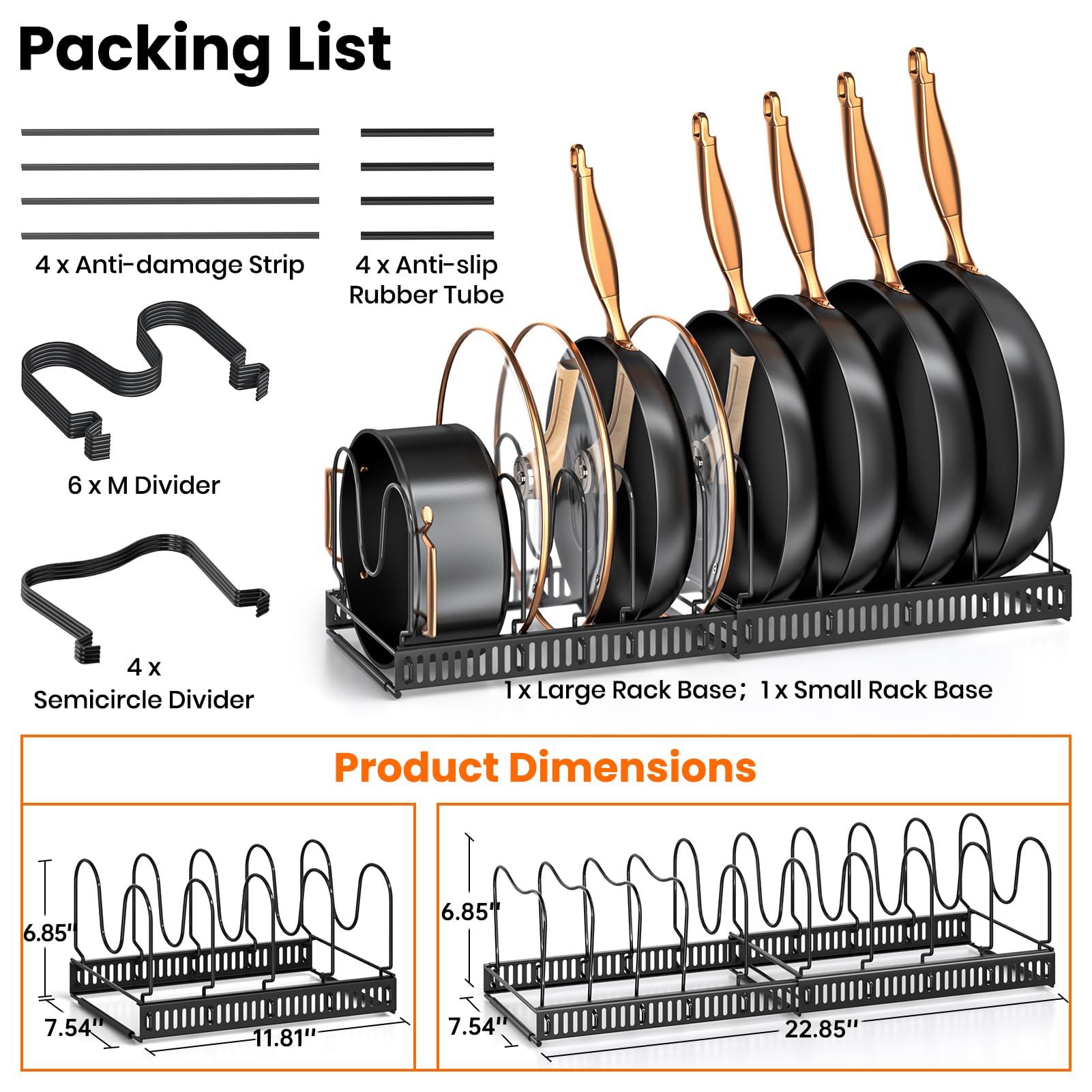 MUDEELA holding lids and pans demonstrating mixed storage benefit