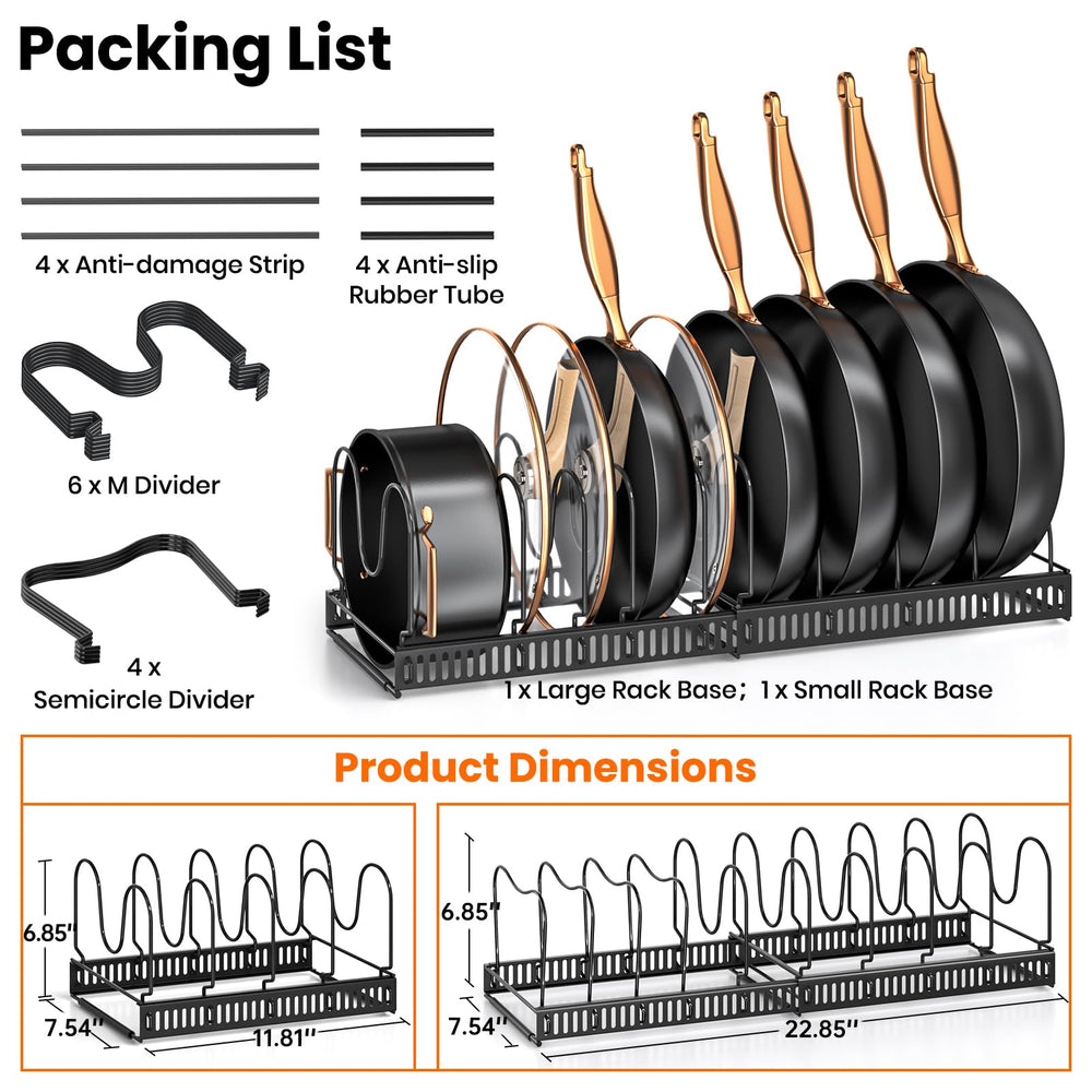 MUDEELA holding lids and pans demonstrating mixed storage benefit