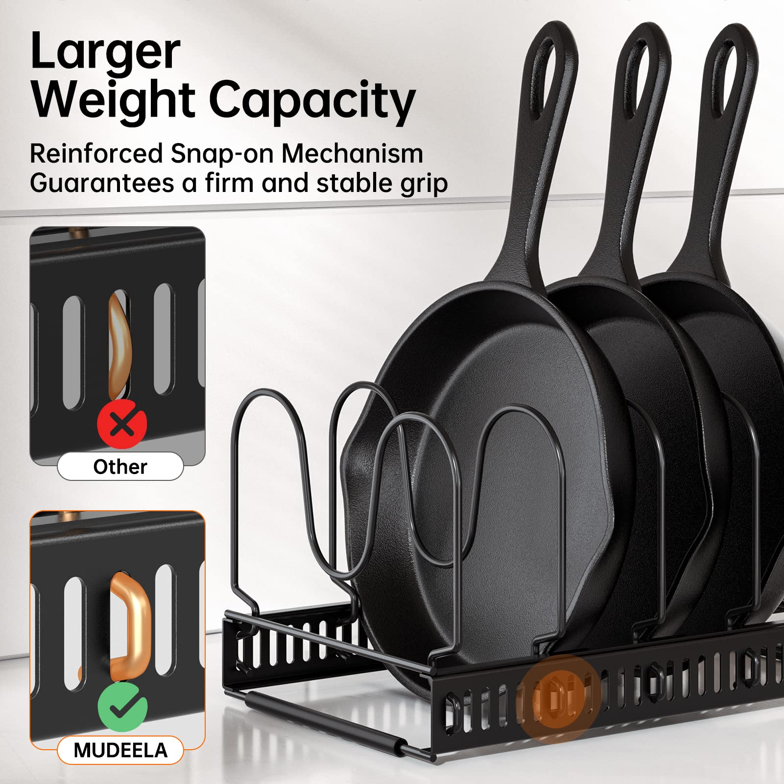 MUDEELA protective strip detail preventing scratches benefit cookware care