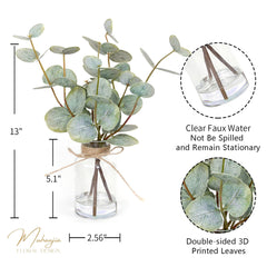 Muhanjia close-up of double-sided eucalyptus leaf texture for realistic look