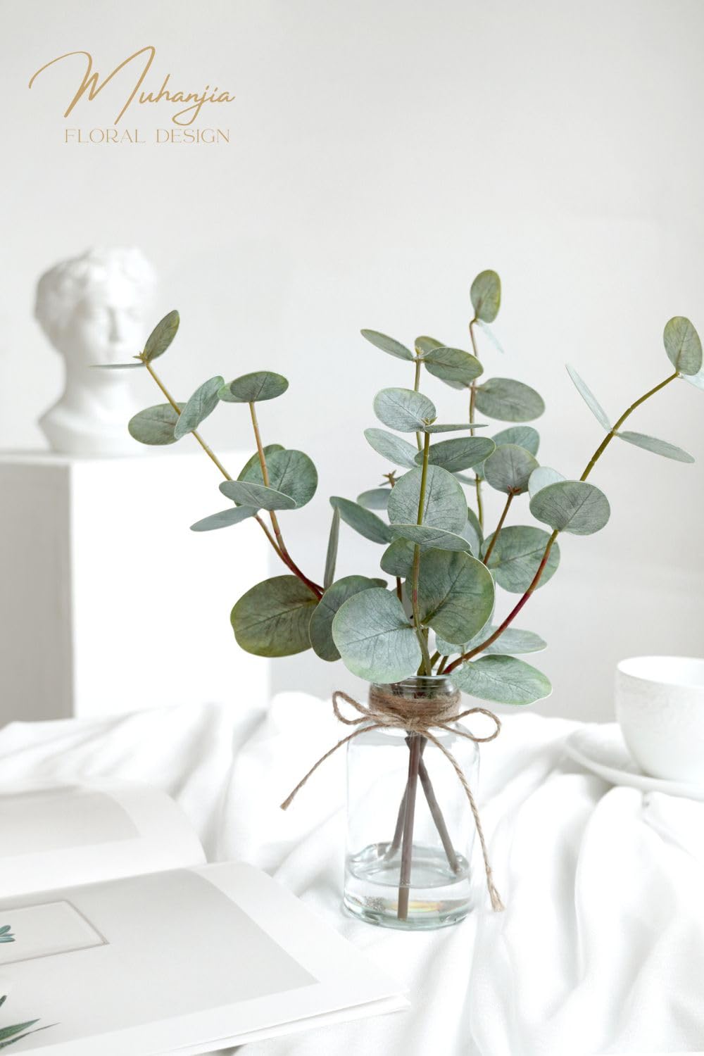 Muhanjia glass vase filled with faux water creating authentic display benefit