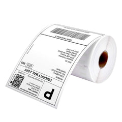 MUNBYN front packaging roll showing label stack and count for quick restocking