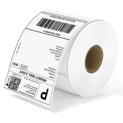MUNBYN front view of 500-label roll showing product packaging and clarity
