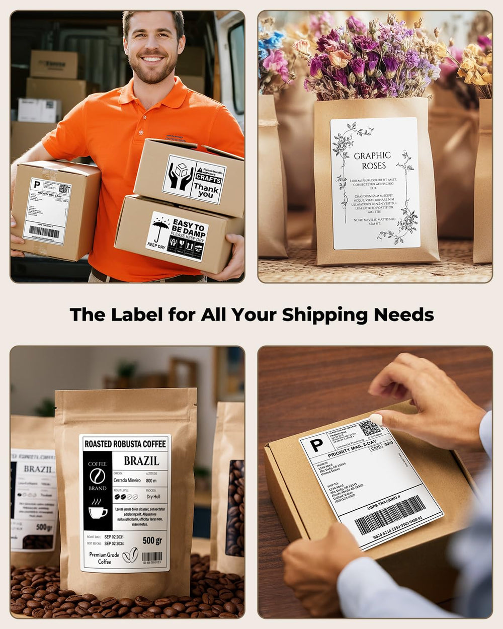 MUNBYN labels in use at a fulfillment station speeding up packing workflow