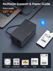 MUNBYN printing from phone showing Bluetooth pairing and mobile convenience