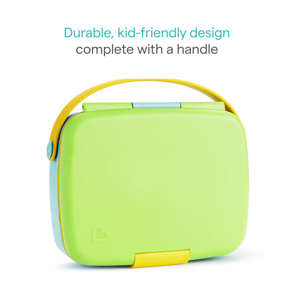 Munchkin side view showing comfortable carry handle for easy transport