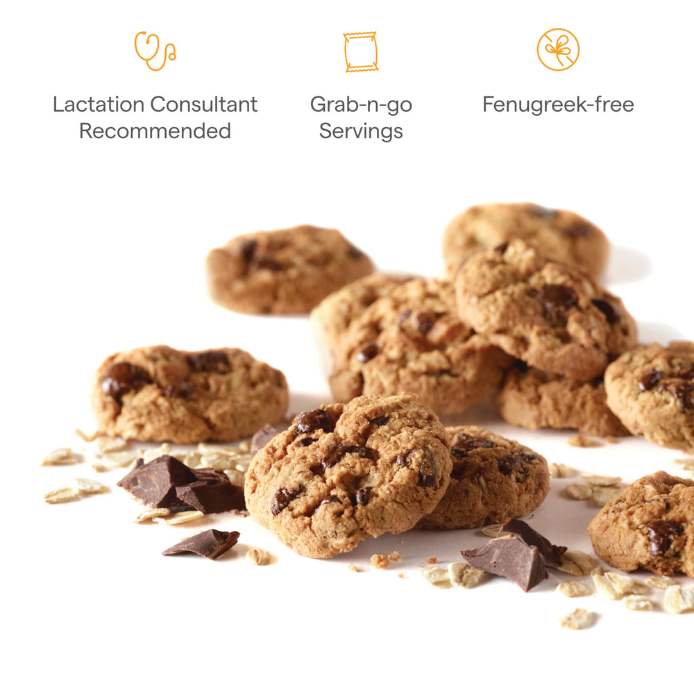 Munchkin Milkmakers cookie in hand showing bite-size portability benefit